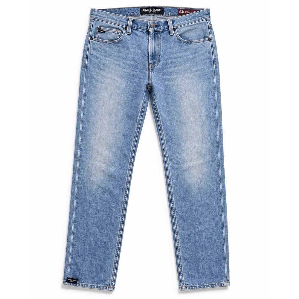 Rag & Bone Rev Denim Jeans 40x32 Light Wash‎ Slim Straight USA Made
